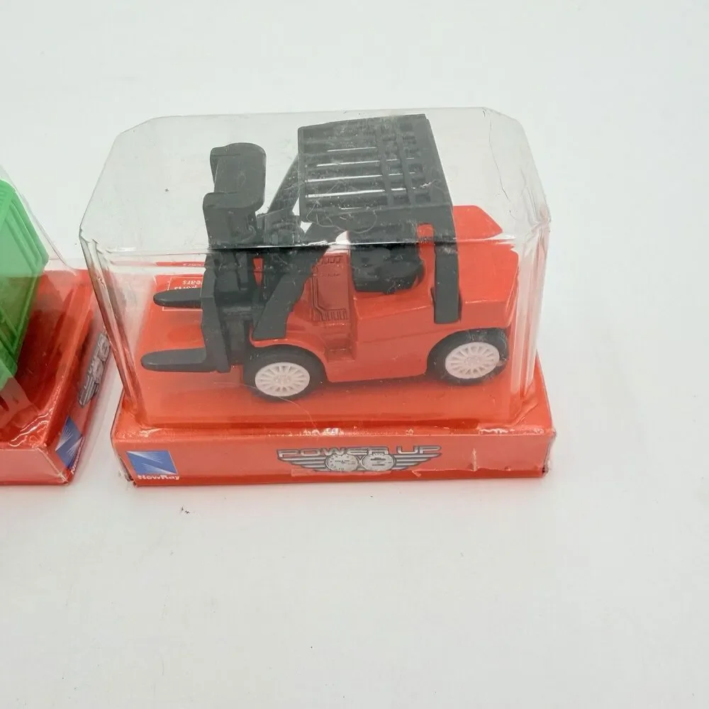 NEWRAY POWER UP Garbage Truck & Forklift Pull Back Toy